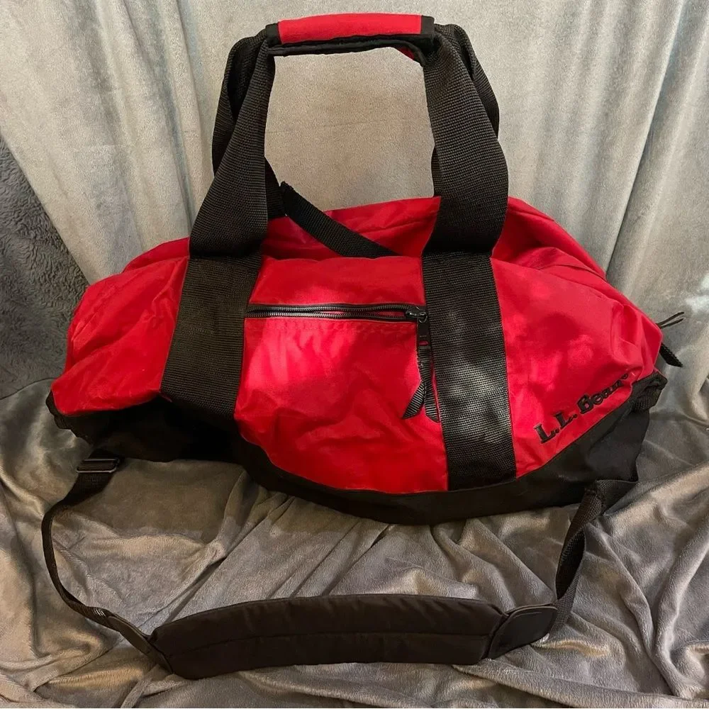 Vintage Large Red L.L. Bean Adventure Duffel Bag